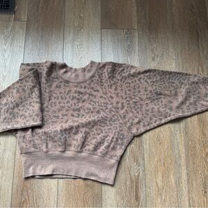 Women’s Ocean Drive Tan Leopard Print Top, size S